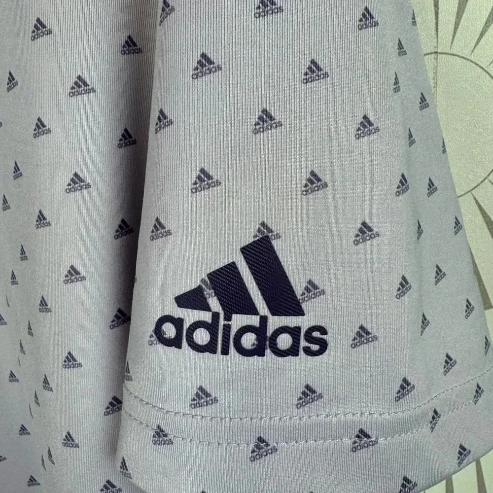 Adidas Golf Polo Shirt ‎ Men’s Size M Adidas Logo Print UPF 50 Lavender